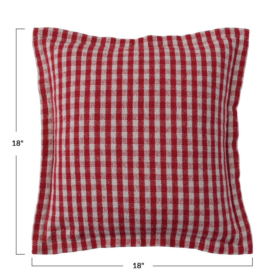 Gingham  Pillow - Red