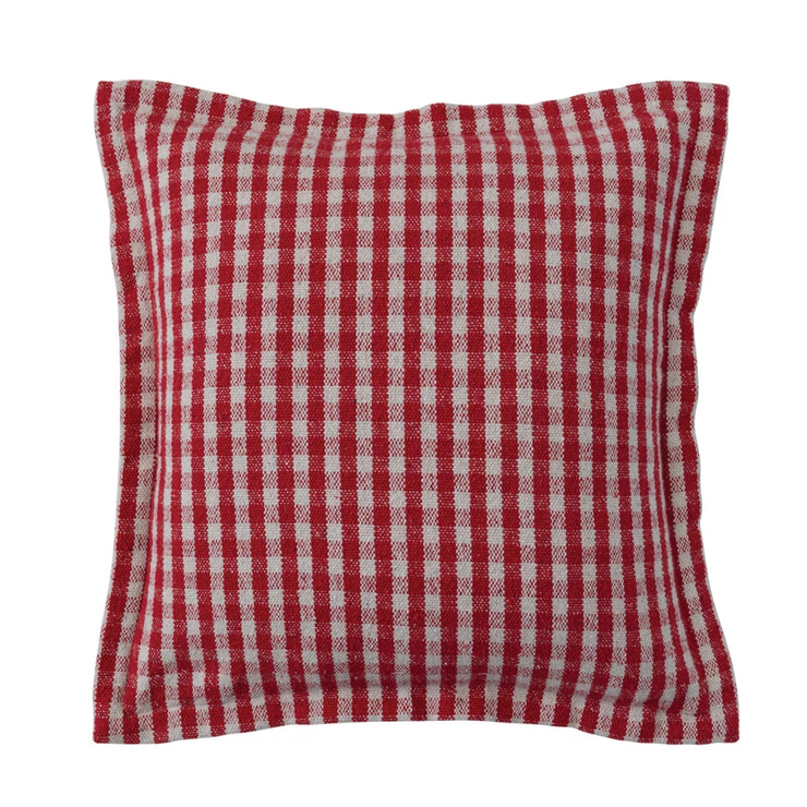 Gingham  Pillow - Red