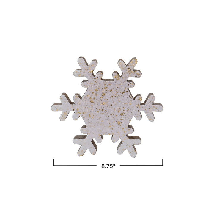 Enameled Wood Snowflake, Set of 2