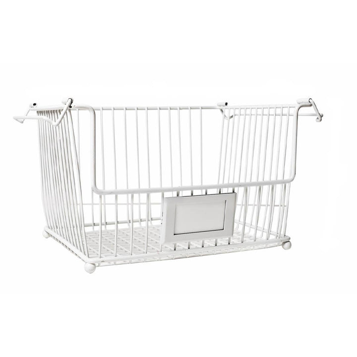Open Market Wire Storage Basket - White