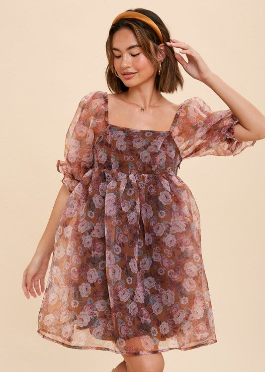 ORGANZA BABYDOLL MINI DRESS