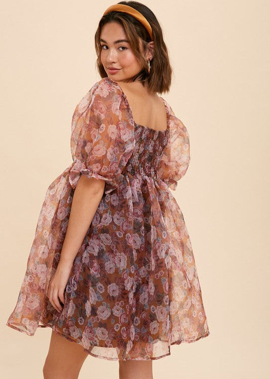 ORGANZA BABYDOLL MINI DRESS
