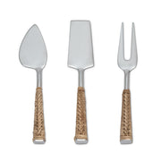 Rattan Handle Cheese Knives