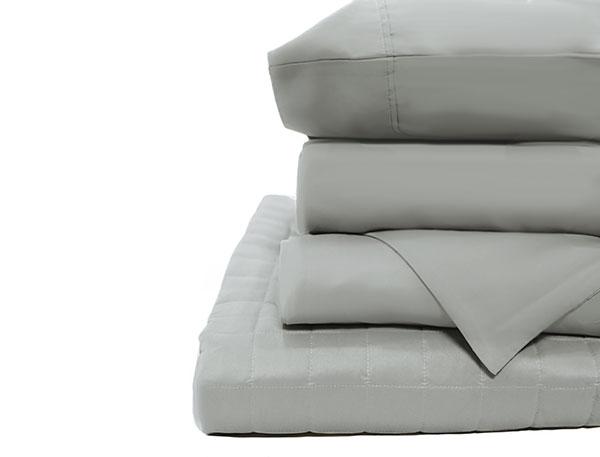 NEW - Quilt Bedding Bundle - Dove Grey