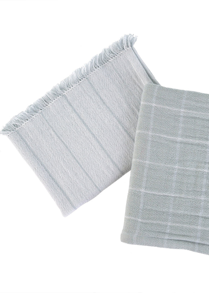 Baker Stripe Tea Towels, Set of 2 - Blue - Clementine Home Floral Gift
