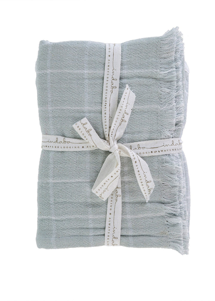 Baker Stripe Tea Towels, Set of 2 - Blue - Clementine Home Floral Gift