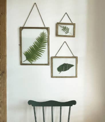Brass Hanging Photo Frame - Clementine Home Floral Gift