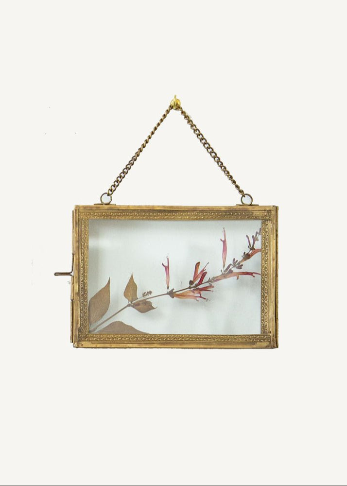Brass Hanging Photo Frame - Clementine Home Floral Gift