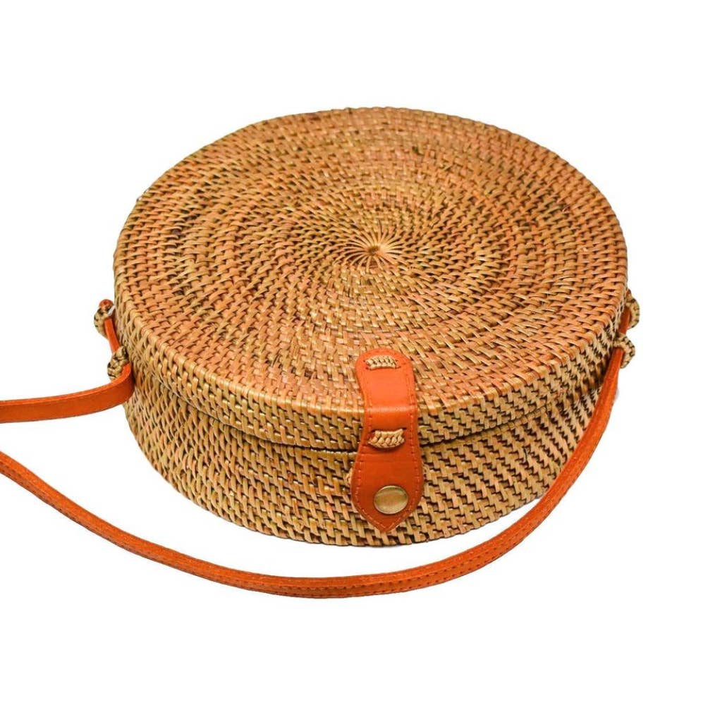 Camilla Round Rattan Bag - Clementine Home Floral Gift