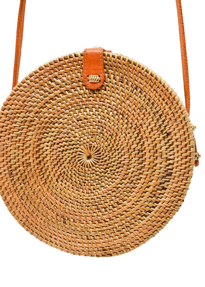 Camilla Round Rattan Bag - Clementine Home Floral Gift
