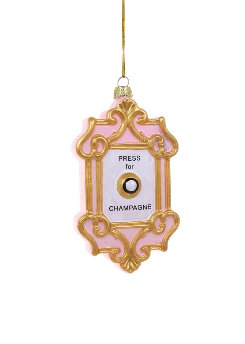 CHAMPAGNE BUTTON Ornament - Clementine Home Floral Gift