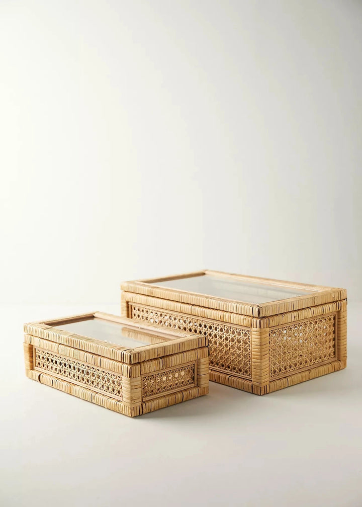 Display Boxes with Glass Lid - Clementine Home Floral Gift