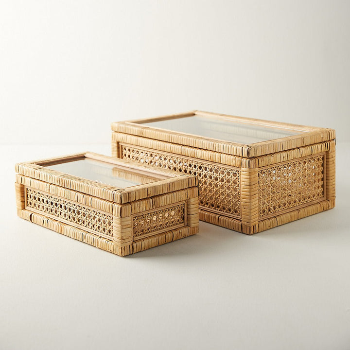 Display Boxes with Glass Lid - Clementine Home Floral Gift