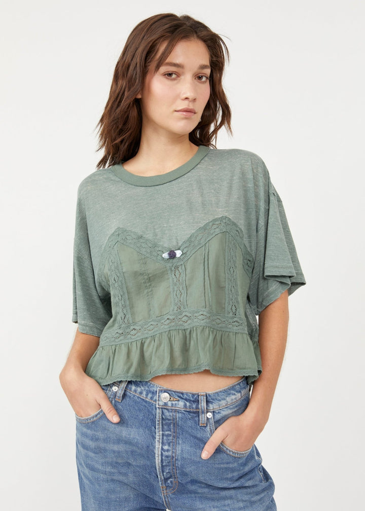 FALL IN LOVE TEE - Washed Army - Clementine Home Floral Gift