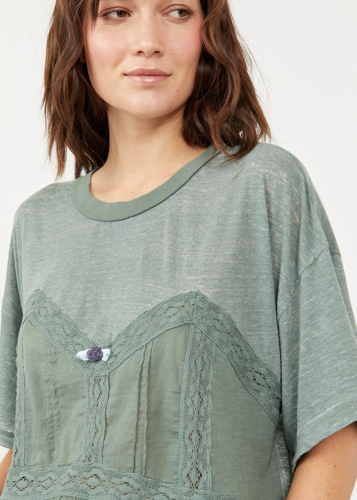 FALL IN LOVE TEE - Washed Army - Clementine Home Floral Gift