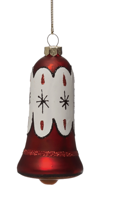 Hand - Painted Mercury Glass Bell - Clementine Home Floral Gift