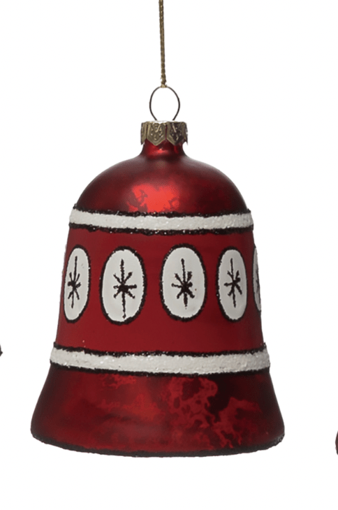 Hand - Painted Mercury Glass Bell - Clementine Home Floral Gift