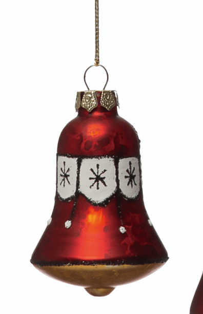 Hand - Painted Mercury Glass Bell - Clementine Home Floral Gift