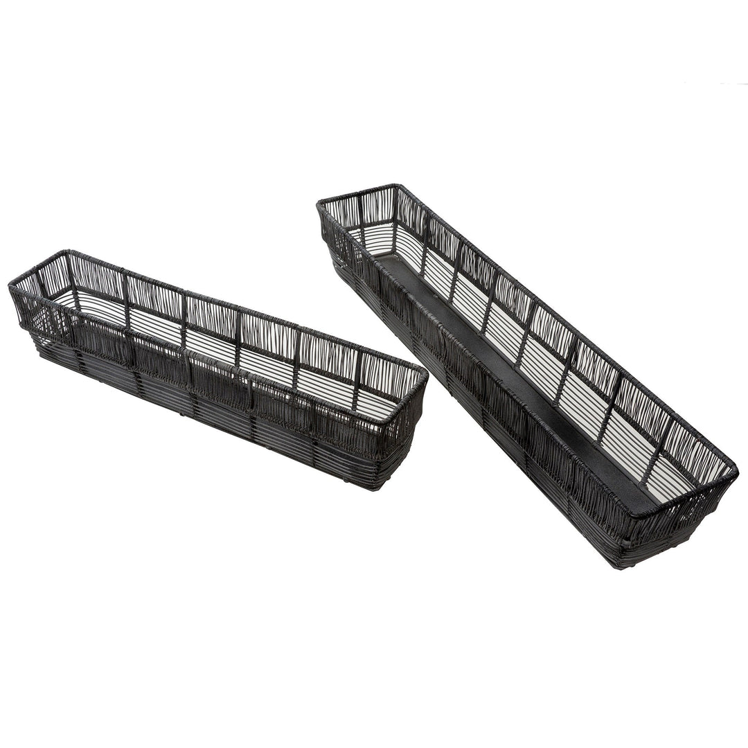 Iron Tray Planters, Set of 2 - Clementine Home Floral Gift