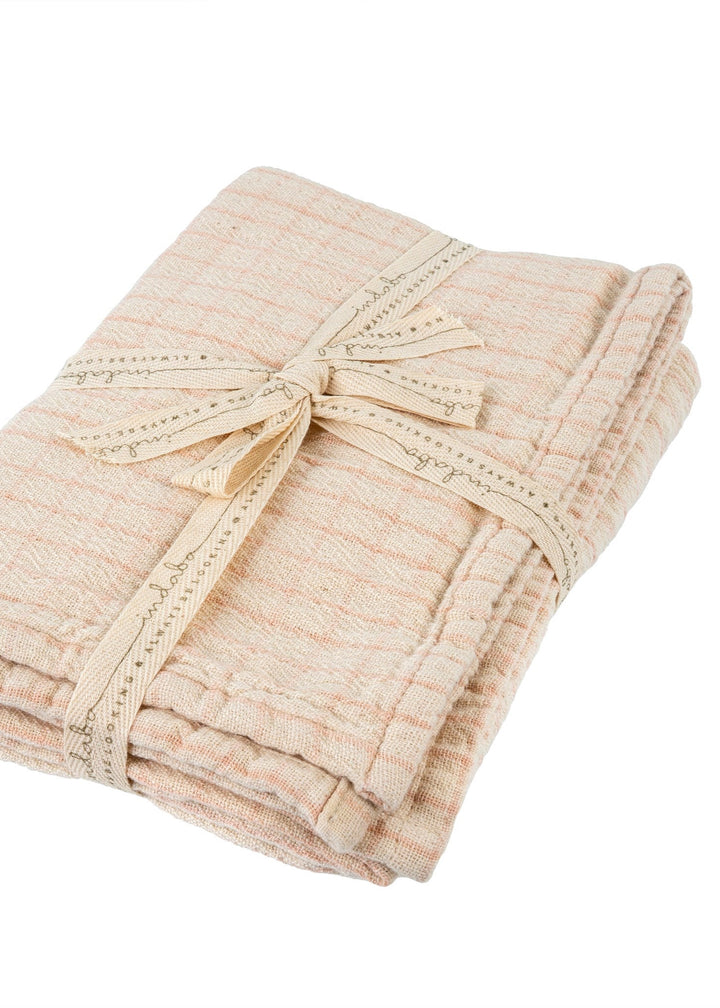 Mathilde Tea Towels, Set of 2 - Pink - Clementine Home Floral Gift