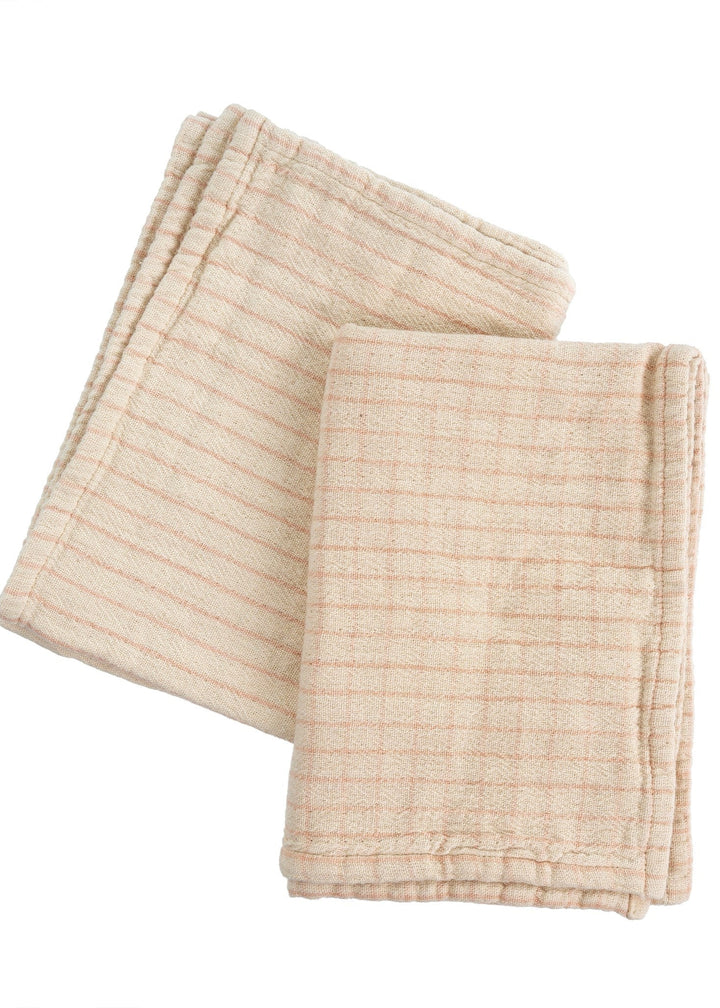 Mathilde Tea Towels, Set of 2 - Pink - Clementine Home Floral Gift