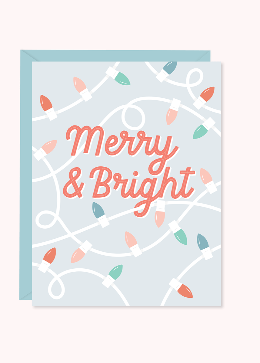 Merry & Bright - Greeting Card - Clementine Home Floral Gift