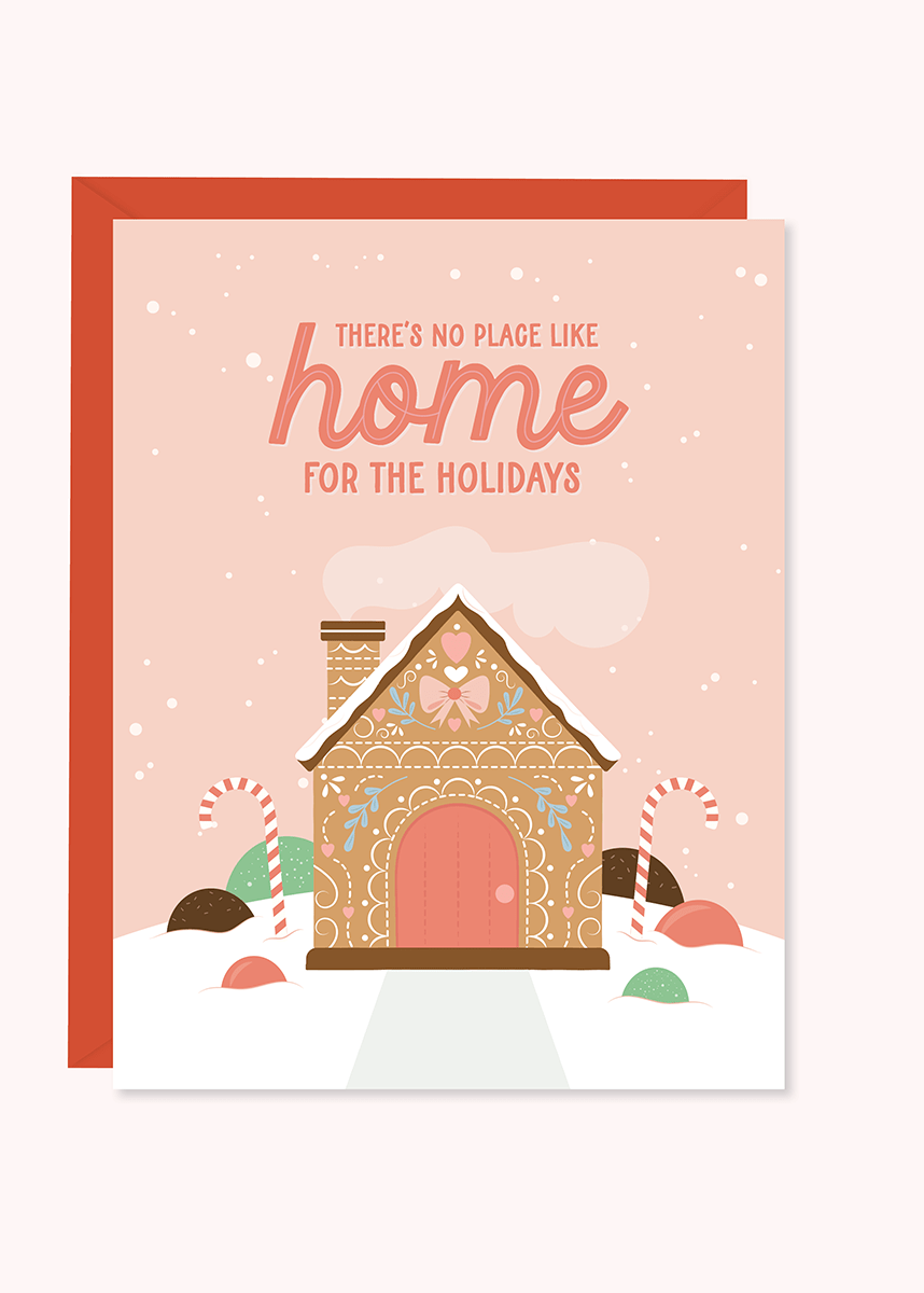 No Place Like Home for the Holidays - Greeting Card - Clementine Home Floral Gift