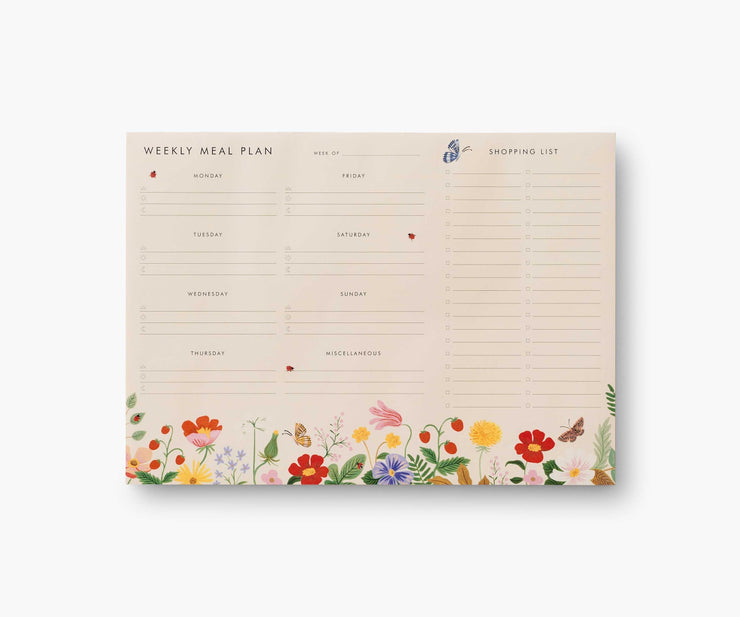 Weekly Meal Planner - Strawberry Fields