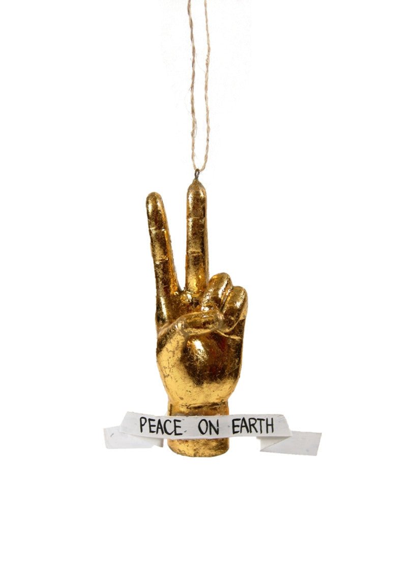 PEACE HAND Ornament - Clementine Home Floral Gift