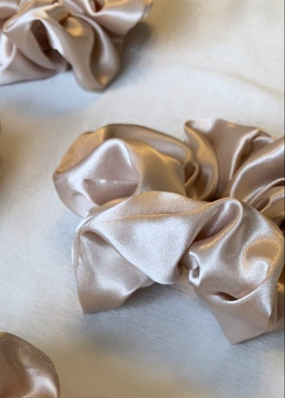 Satin Scrunchie - Champagne - Clementine Home Floral Gift