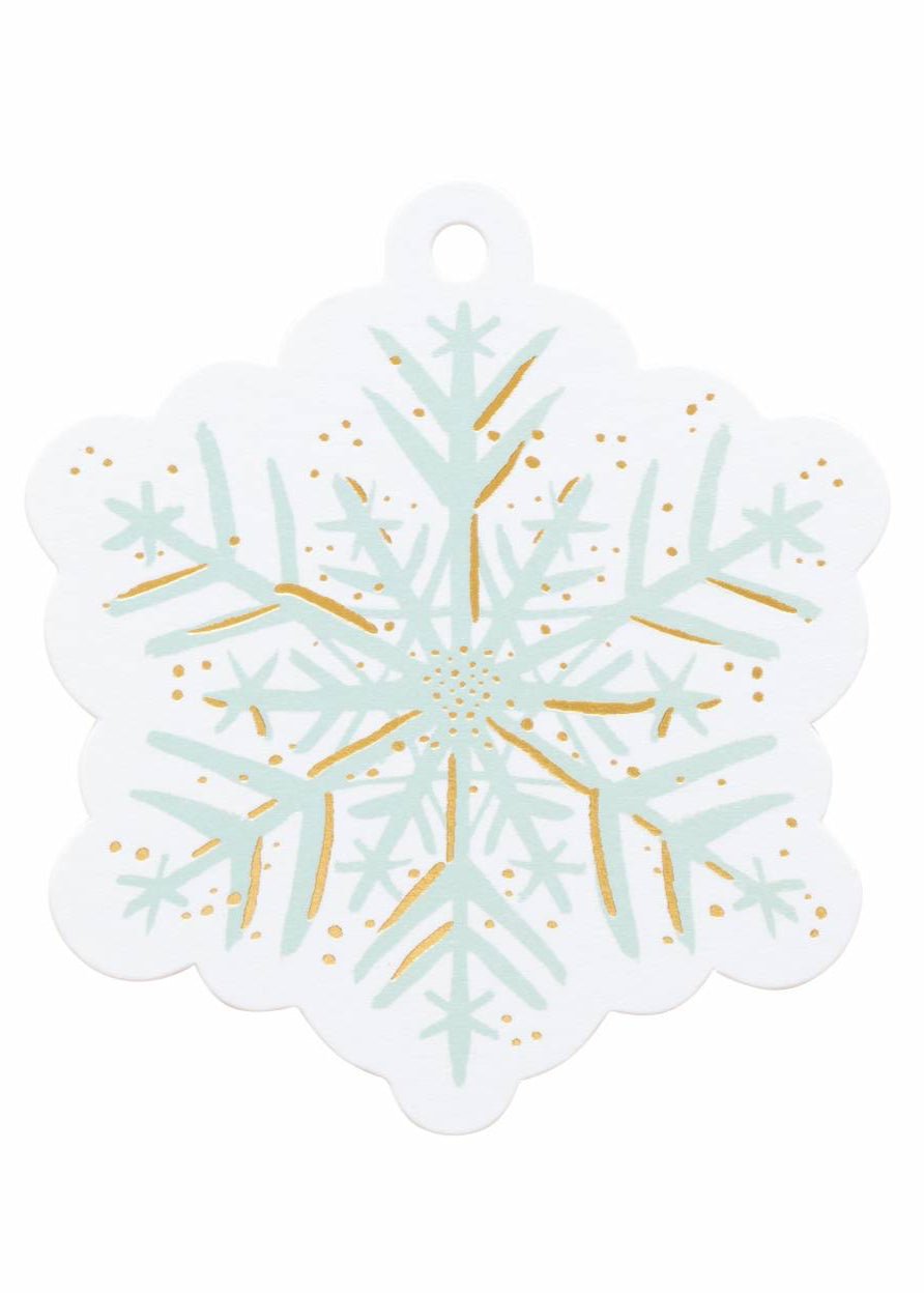 Snowflake Die - Cut Gift Tag - Clementine Home Floral Gift