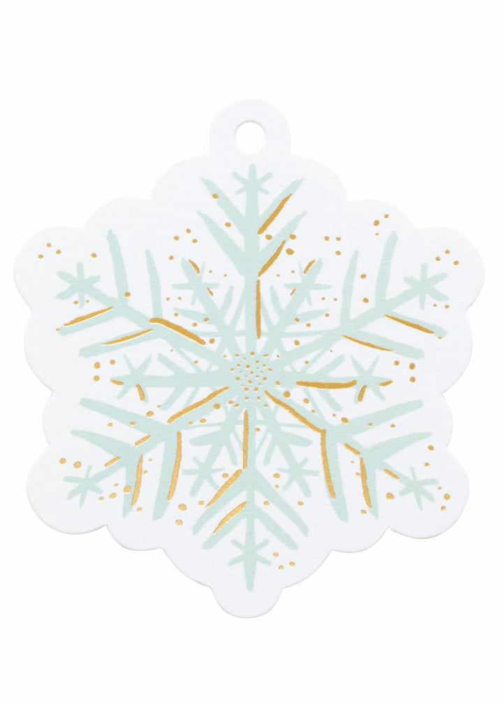 Snowflake Die - Cut Gift Tag - Clementine Home Floral Gift