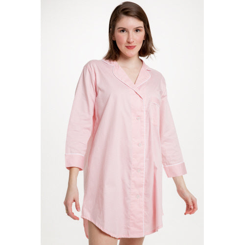 Button-Down Sleep Shirt - Pink – Clementine Home Floral Gift