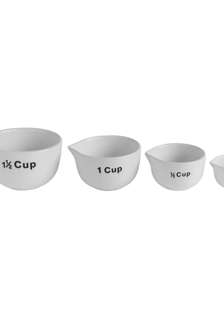 Stoneware Measuring Cups - Set of 4 - Clementine Home Floral Gift