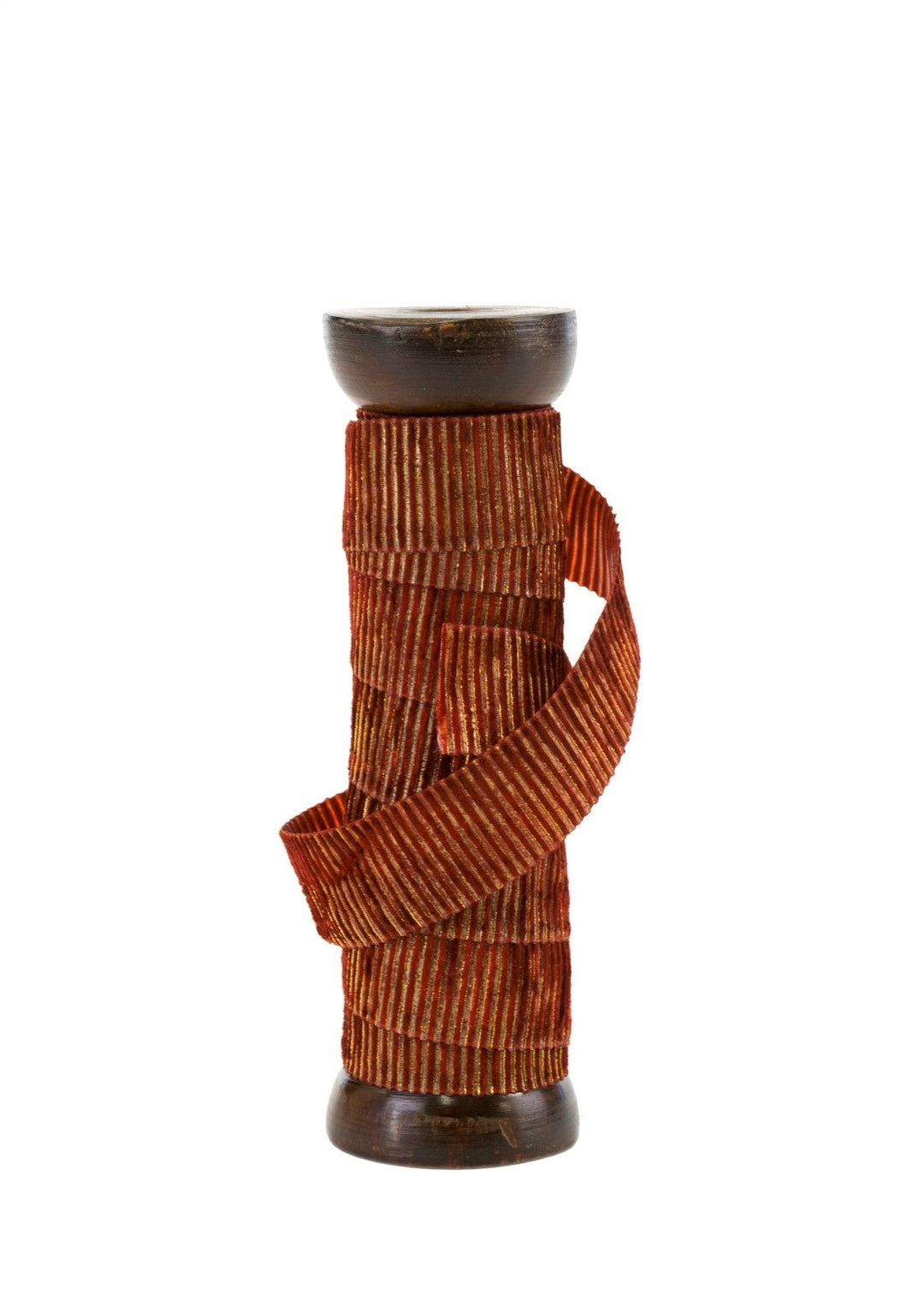 Striped Velvet Ribbon, Red - Clementine Home Floral Gift