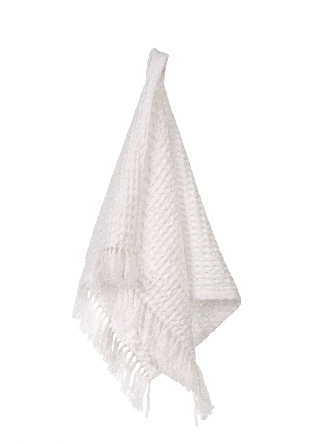 Waffle Towel - White - Clementine Home Floral Gift
