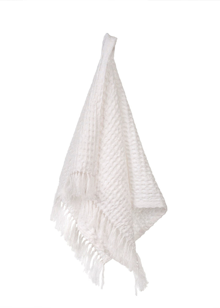 Waffle Towel - White - Clementine Home Floral Gift