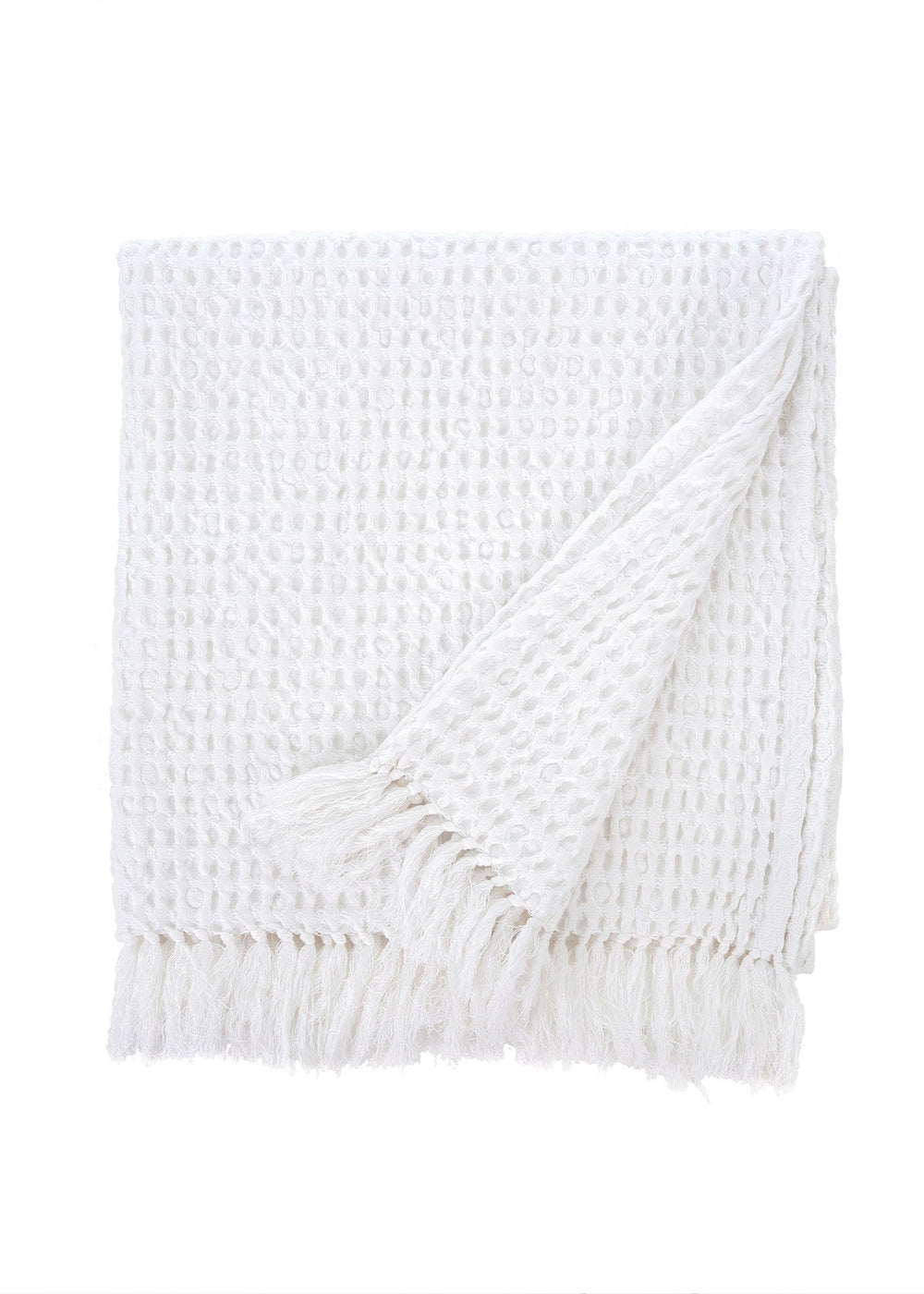 Waffle Towel - White - Clementine Home Floral Gift